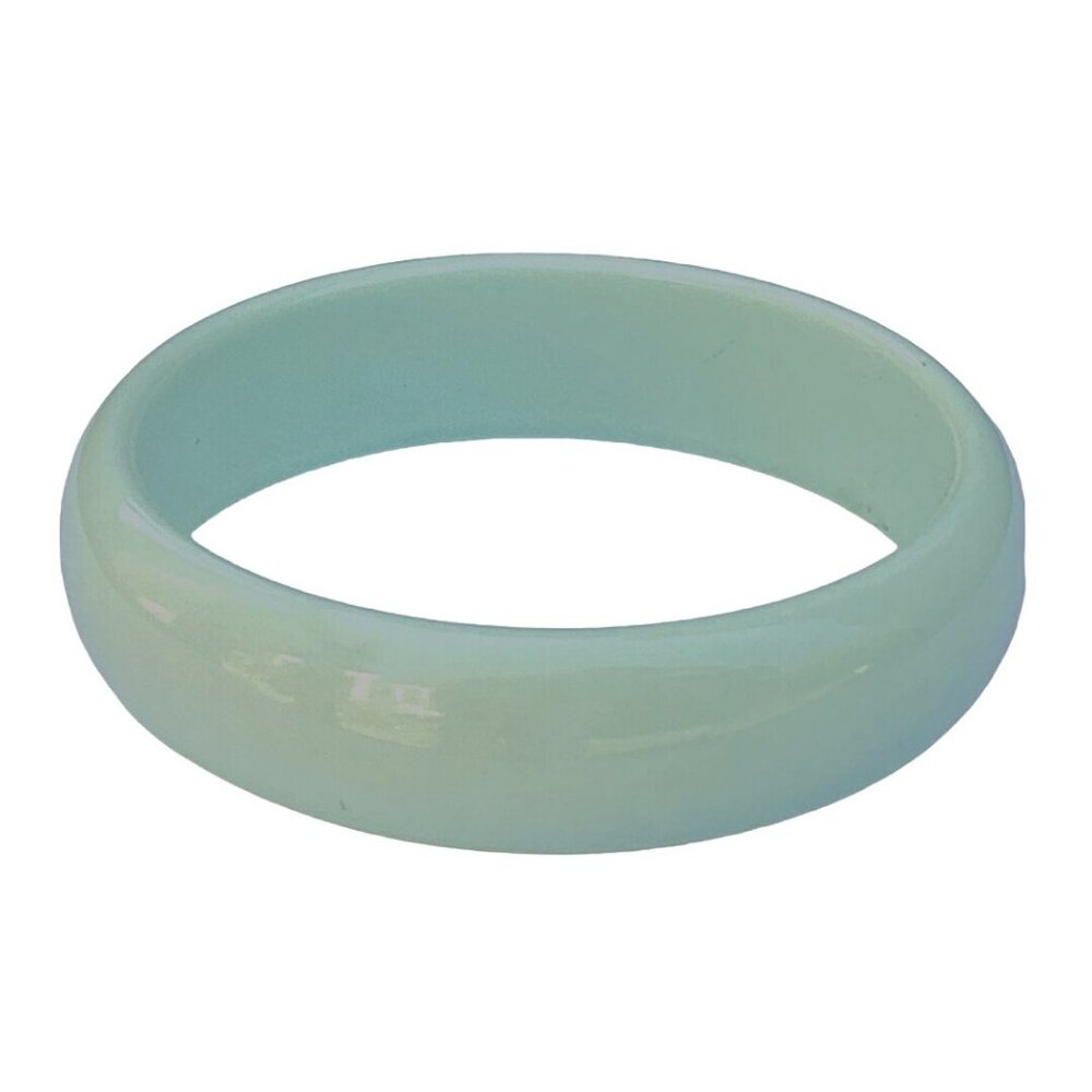 Vintage Pastel Green Lucite Bangle Bracelet Minimalist Color Pop Seafoam Mint - Picture 4 of 6